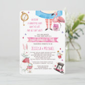 Whimsical Alice in Wonderland Baby shower, Mail Kaart (Staand voorkant)