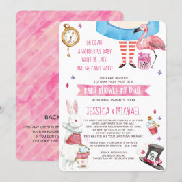 Whimsical Alice in Wonderland Baby shower, Mail Kaart