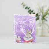 Whimsical Alice in Wonderland Collage Baby shower Kaart (Staand voorkant)