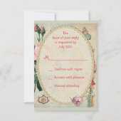 Whimsical Alice in Wonderland Collage RSVP (Achterkant)
