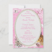 Whimsical Alice in Wonderland Engagement Party Kaart (Achterkant)