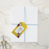 Whimsical Alice in Wonderland Gold Dank u Cadeaulabel (Met Touw)