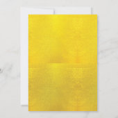 Whimsical Alice in Wonderland Gold Party Kaart (Achterkant)