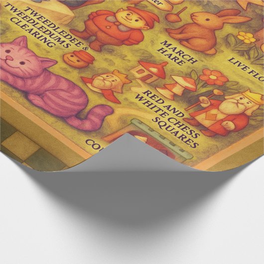 Whimsical Alice in Wonderland Kaart Cadeaupapier (Hoek)