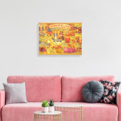 Whimsical Alice in Wonderland Kaart Canvas Afdruk (Insitu (Woonkamer))