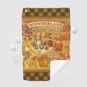 Whimsical Alice in Wonderland Kaart Golfhanddoek (Insitu)