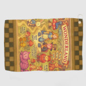 Whimsical Alice in Wonderland Kaart Golfhanddoek (Horizontaal)