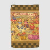 Whimsical Alice in Wonderland Kaart Golfhanddoek (Voorkant)
