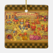 Whimsical Alice in Wonderland Kaart Keramisch Ornament (Achterkant)