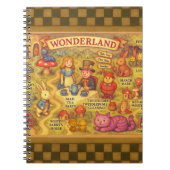 Whimsical Alice in Wonderland Kaart Notitieboek (Voorkant)