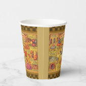 Whimsical Alice in Wonderland Kaart Papieren Bekers (Rechts)