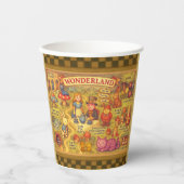 Whimsical Alice in Wonderland Kaart Papieren Bekers (Voorkant)