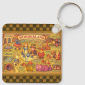 Whimsical Alice in Wonderland Kaart Sleutelhanger (Achterkant)