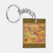 Whimsical Alice in Wonderland Kaart Sleutelhanger (Voorkant Links)