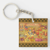 Whimsical Alice in Wonderland Kaart Sleutelhanger (Voorkant)