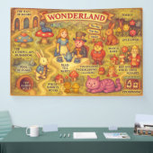 Whimsical Alice in Wonderland Kaart Spandoek (Beurs)
