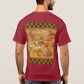Whimsical Alice in Wonderland Kaart T-shirt (Achterkant)