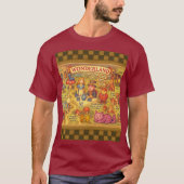 Whimsical Alice in Wonderland Kaart T-shirt (Voorkant)