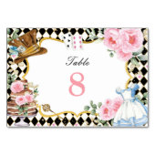 Whimsical Alice in Wonderland Mad Tea Party Kaart (Voorkant)
