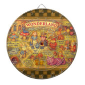 Whimsical Alice in Wonderland Map Dartbord (Voorkant)