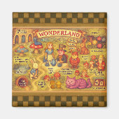 Whimsical Alice in Wonderland Map Magneet (Voorkant)