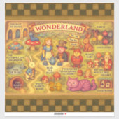 Whimsical Alice in Wonderland Map Sticker (Vel)