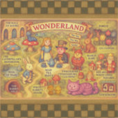 Whimsical Alice in Wonderland Map Sticker (Voorkant)