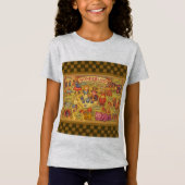 Whimsical Alice in Wonderland Map T-shirt (Voorkant)