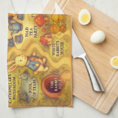 Whimsical Alice in Wonderland Map Theedoek (Quarter Fold)