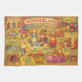 Whimsical Alice in Wonderland Map Theedoek (Horizontaal)