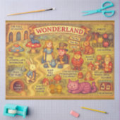 Whimsical Alice in Wonderland Map Tissuepapier (Craft)