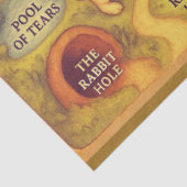 Whimsical Alice in Wonderland Map Tissuepapier (Detail)