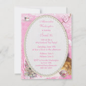 Whimsical Alice in Wonderland Sweet 16 Tea Party Kaart (Achterkant)