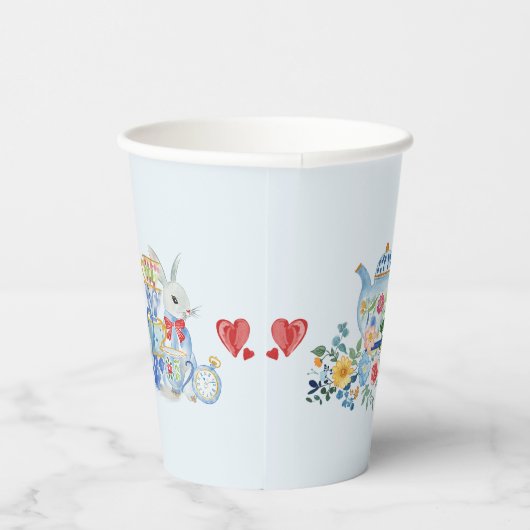 Whimsical Alice in Wonderland Verjaardag Papieren  Papieren Bekers (Rechts)