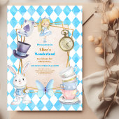Whimsical Alice in Wonderland Verjaardagsfeest Kaart