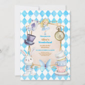 Whimsical Alice in Wonderland Verjaardagsfeest Kaart (Voorkant)