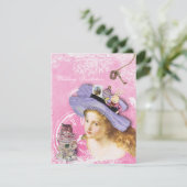 Whimsical Alice in Wonderland Wedding Invitations Kaart (Staand voorkant)