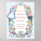 Whimsical Alice in Wonderland Welkomstbord Poster (Voorkant)