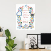 Whimsical Alice in Wonderland Welkomstbord Poster (Thuiskantoor)