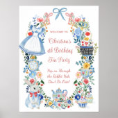 Whimsical Alice in Wonderland Welkomstbord Poster (Voorkant)
