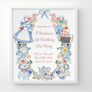 Whimsical Alice in Wonderland Welkomstbord Poster