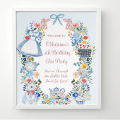 Whimsical Alice in Wonderland Welkomstbord Poster