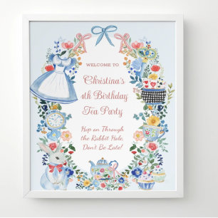 Whimsical Alice in Wonderland Welkomstbord Poster
