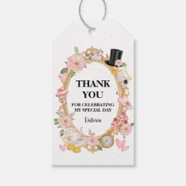 Whimsical Alice Mad Hatter Wonderland Birthday Cadeaulabel