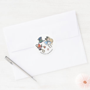 Whimsical Alice Thee Feestje Geboorte Sticker