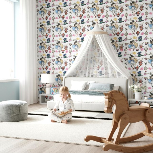 Whimsical Alice Theekopje Sparkle Karakter Behang (Creator heeft geüpload)