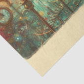 Whimsical Alice Wonderland Steampunk  Tissuepapier (Detail)