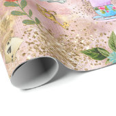 Whimsical Alice's avonturen in Wonderland Blush Cadeaupapier (Rol Hoek)