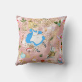 Whimsical Alice's avonturen in Wonderland Blush Kussen (Achterkant)