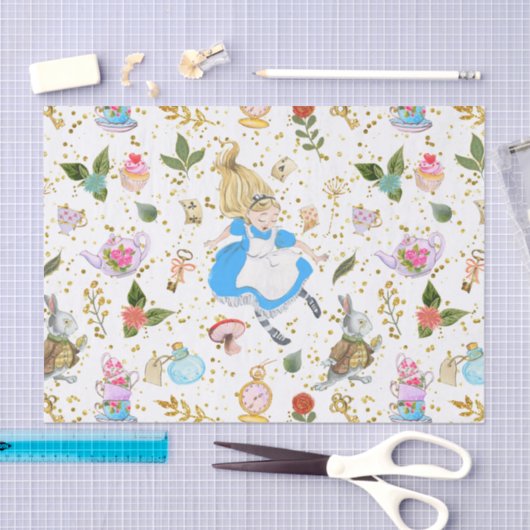Whimsical Alice's avonturen in Wonderland Craft Tissuepapier (Craft)